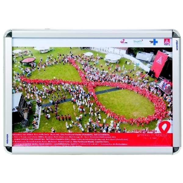 Wechselrahmen-Tafel silber Aluminium Klapprahmen 45,2 cmx62,6 cm