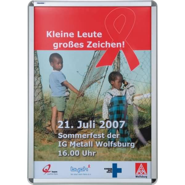 Wechselrahmen-Tafel silber Aluminium Klapprahmen 62,6 cmx87,3 cm