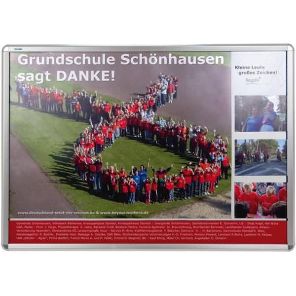 Wechselrahmen-Tafel silber Aluminium Klapprahmen 87,3 cmx122,1 cm