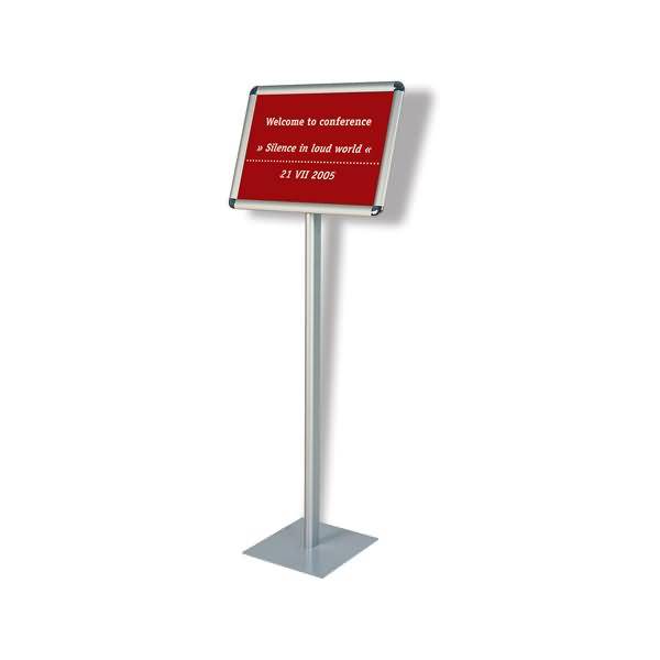 Informationsdisplay silber Aluminiumrahmen A3 quer