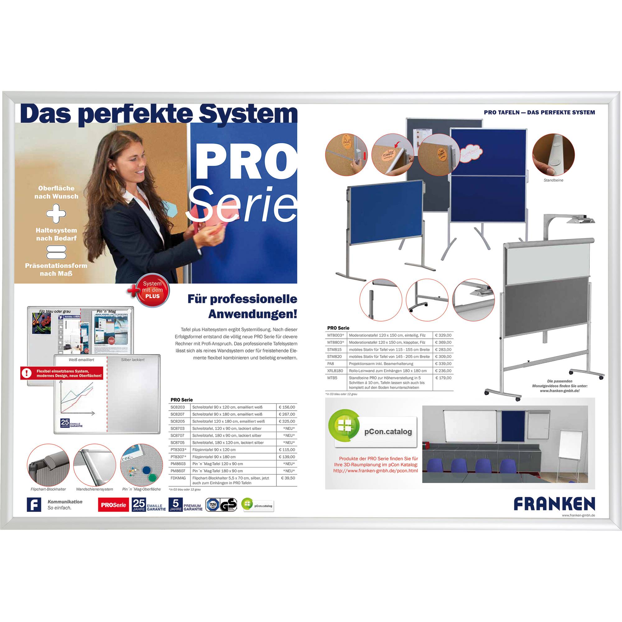 Wechselrahmen Security Feuerfest 87,2x122x1,2 cm