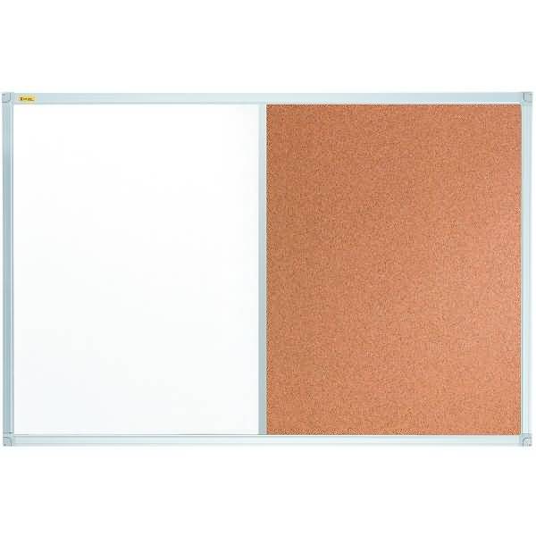 Kombitafeln X-tra!Line Whiteboard/Kork 120x90cm braun