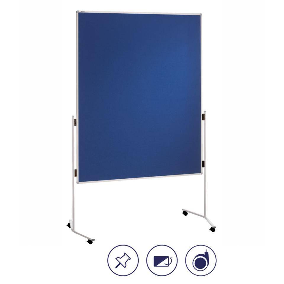 FRANKEN Moderationstafel ECO, einteilig, blau, Tafel:1500x1200mm, Höhe:1950mm, 5,4kg