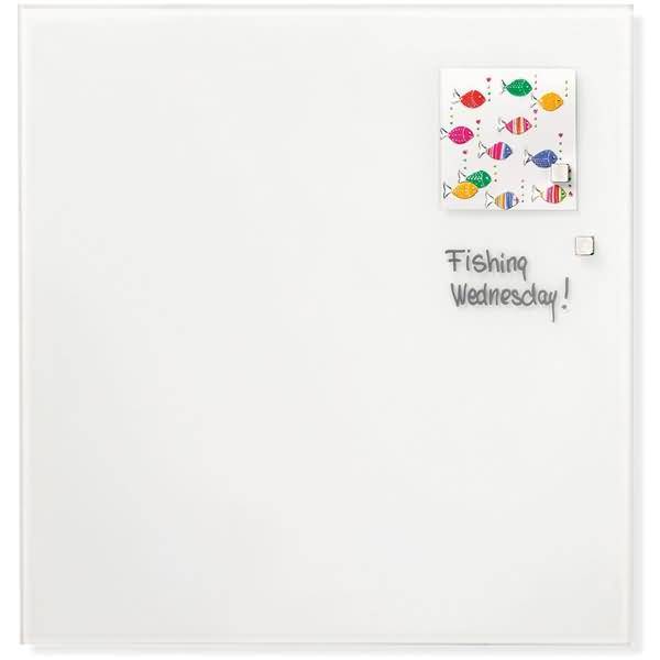 Glasmagnetboard 120x120cm weiß
