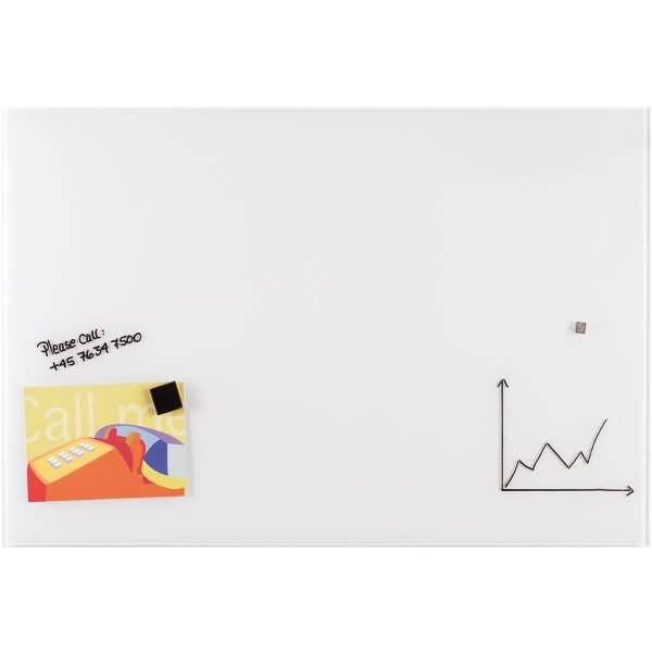 FRANKEN Design-Schreibtafel aus Glas, magnethaftend, weiß, 1200x900mm