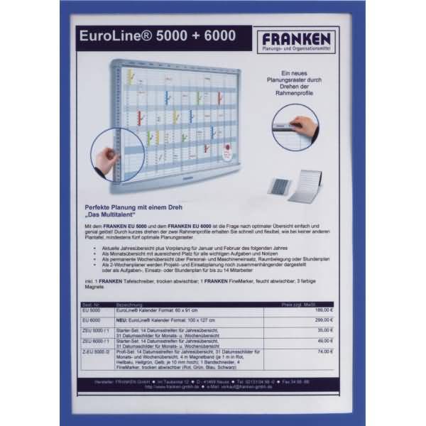 Dokumentenhalter selbstklebend A4 blau VE=5 Stück