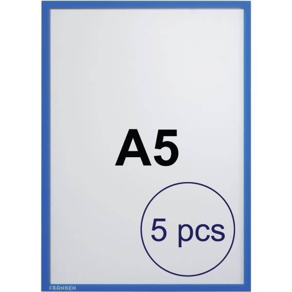 Dokumentenhalter magnetisch A5 blau VE=5 Stück