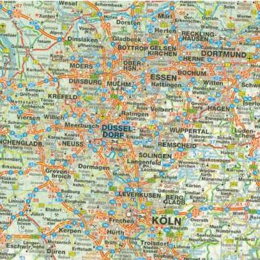 Franken Kartentafel KA300D 100x140cm Straßenkarte Deutschland