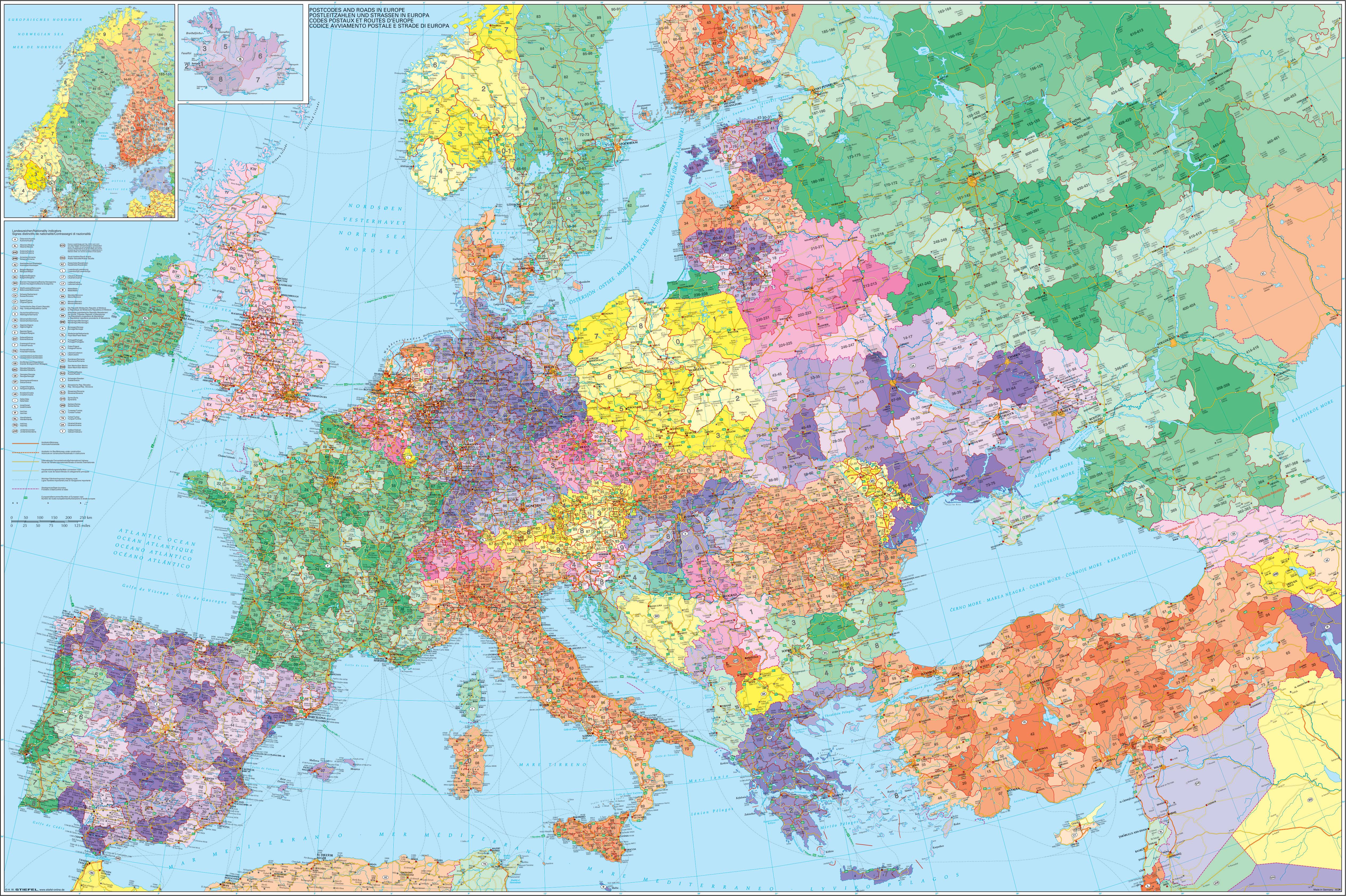 Kartentafel Europa pinnbar