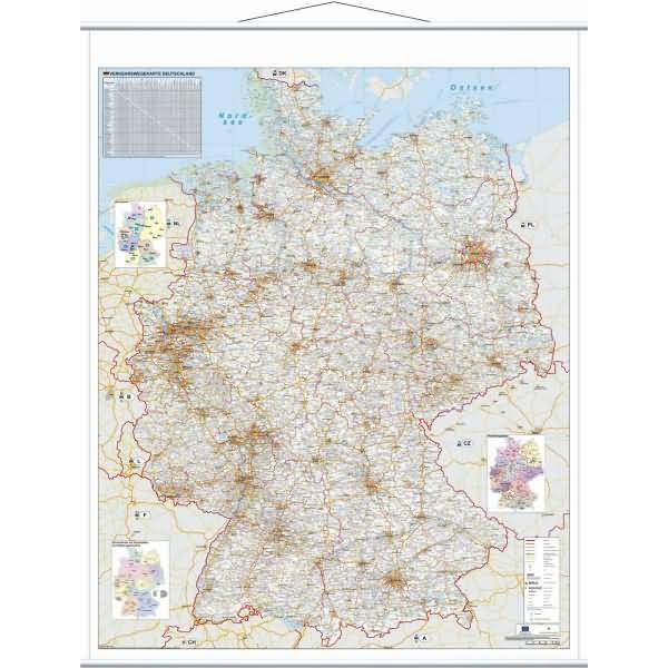 Straßenkarte Deutschland beschreibbare Tafel 1:800.000 97x137cm