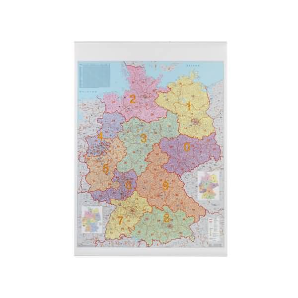 PLZ- Karte Deutschland beschreibbar 1:750.000 97 cmx137 cm