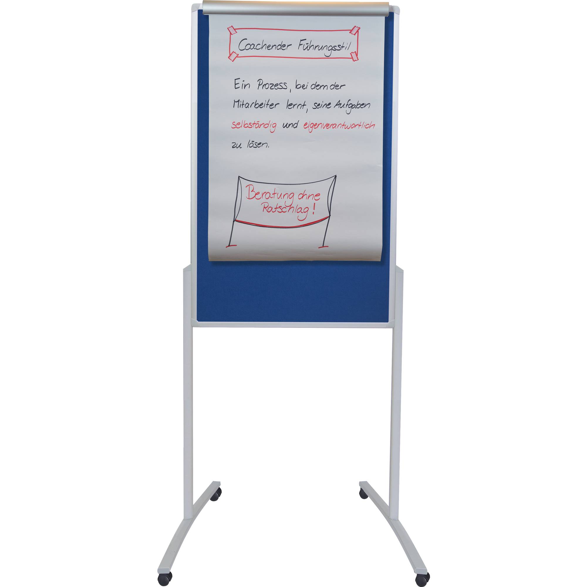 Kombiflipchart Pro Flipchart/Textiltafel 78x125cm weiß/blau