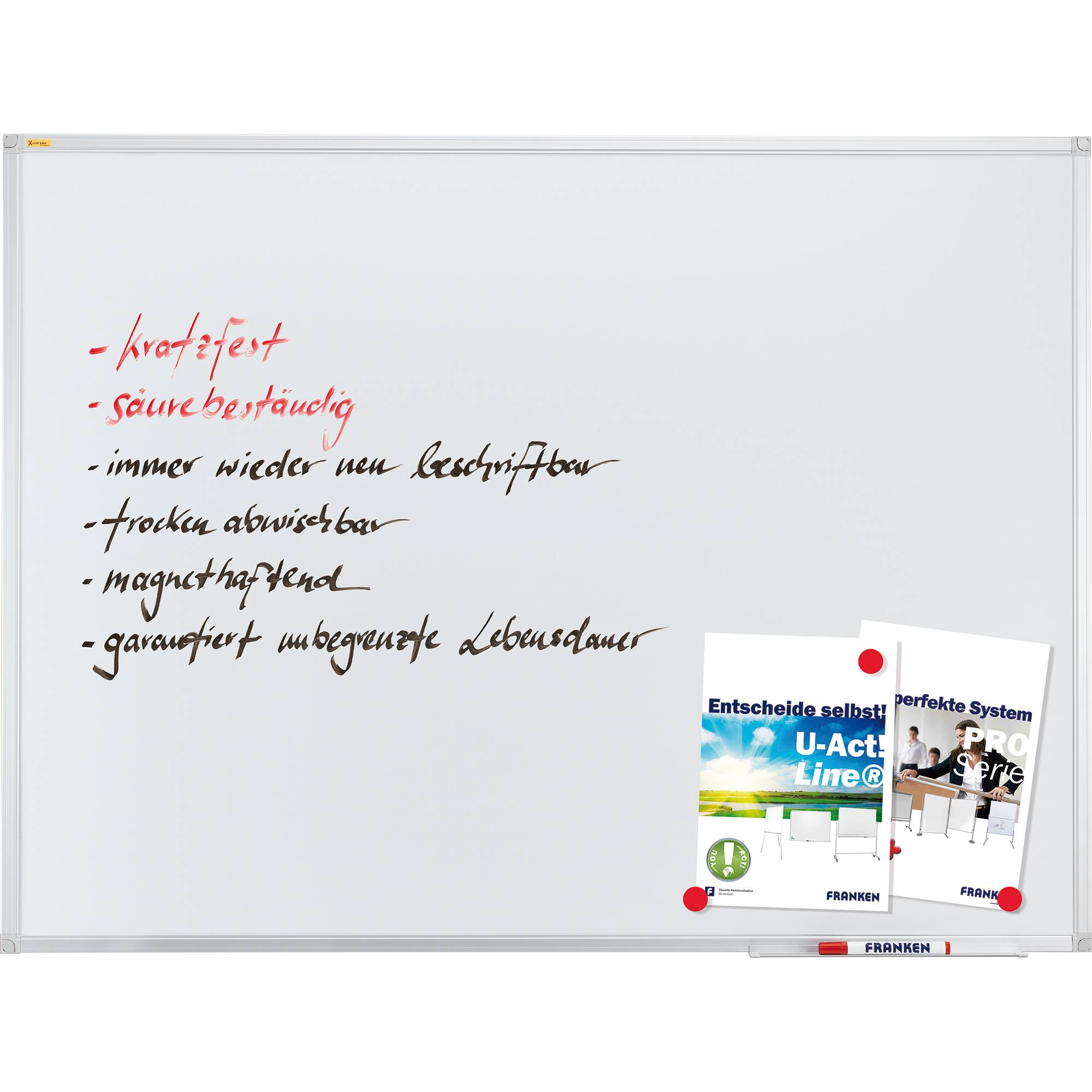 Franken GmbH FRANKEN X-tra!Line - Whiteboard - geeignet für Wandmontage