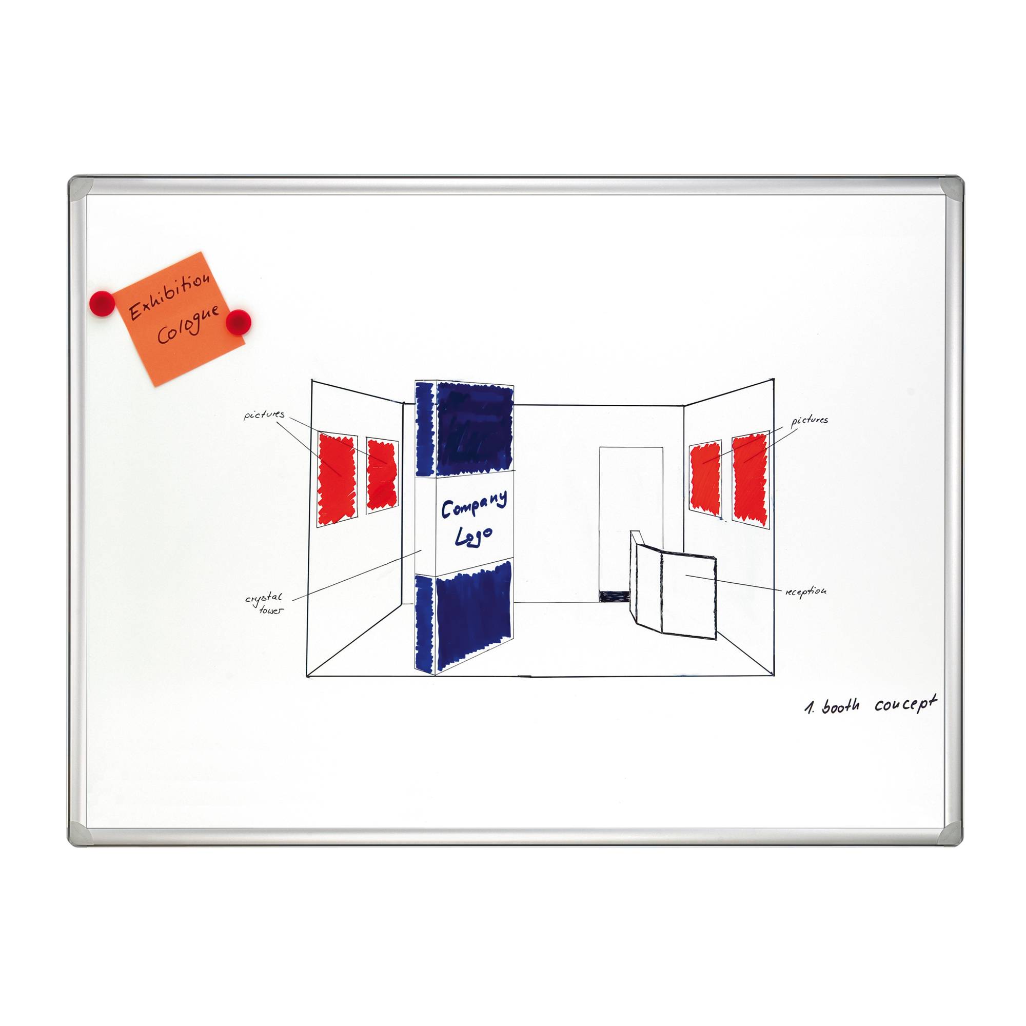 Franken Whiteboard Pro SC8206 240x120cm magnethaftend ws