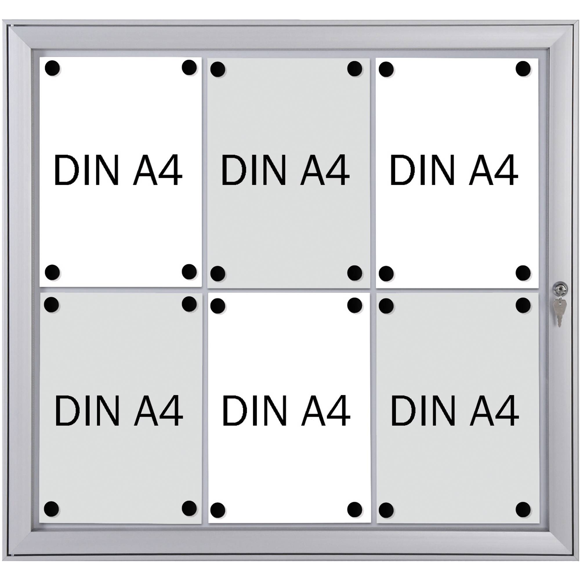 Schaukasten Security Feuerfest für 6x A4 74,1x69,6x2,3 cm