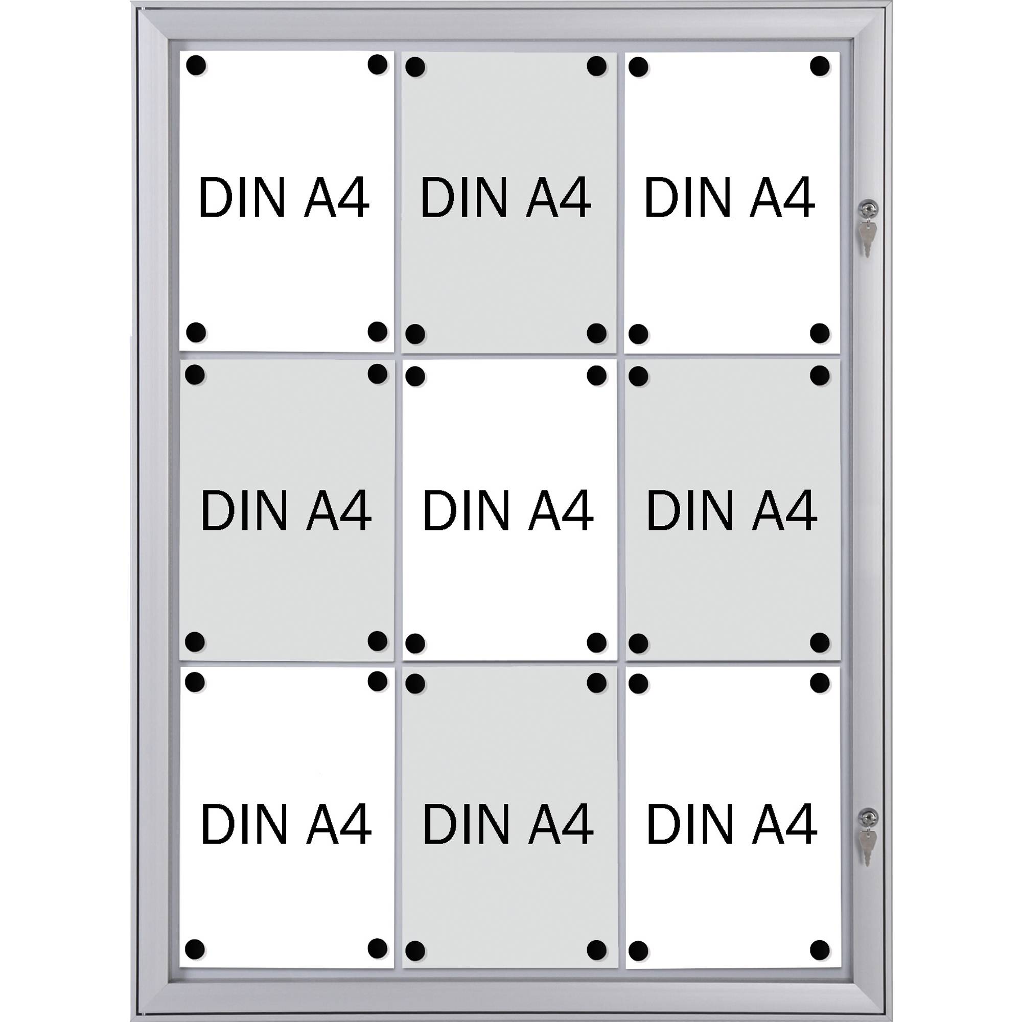 Schaukasten Security Feuerfest für 9x A4 74,1x100,4x2,3 cm