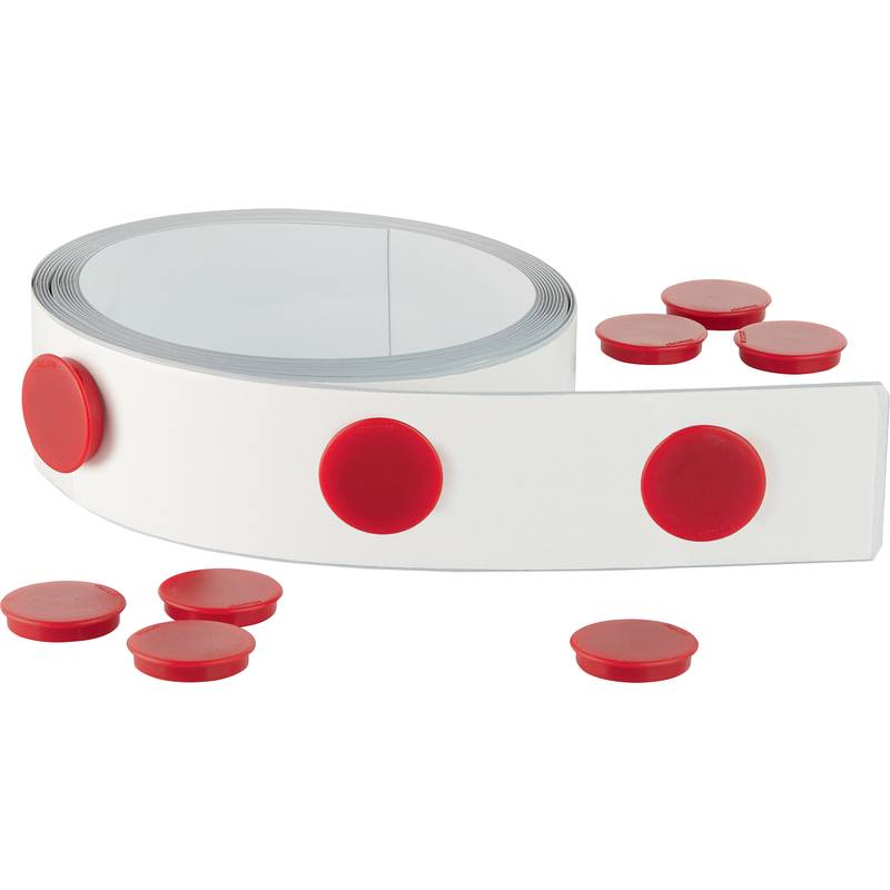 FRANKEN Magnetband, 50 mm x 5 m, selbstklebend, weiß