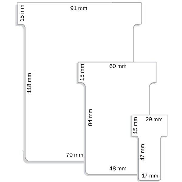 T-Karten Karton Kennzahl 2 85x48mm hellblau 100 Stück