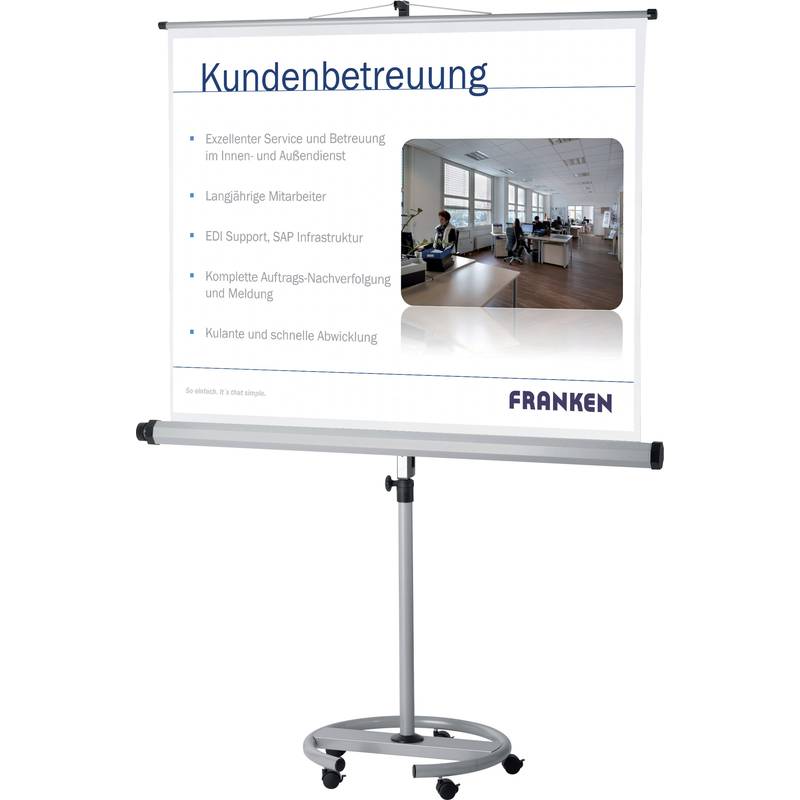 Stativ-Leinwand Pro Mobil 150x150cm Bildformat 1:1 manuell