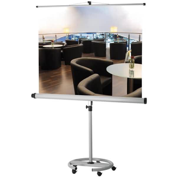Stativ-Leinwand Pro Mobil 180x180cm Bildformat 1:1 manuell