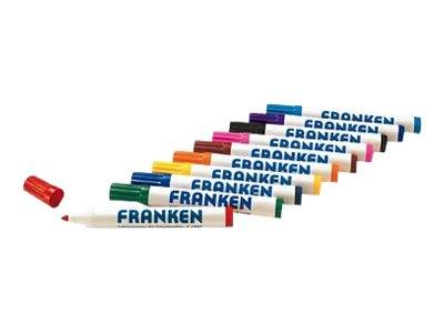 Franken GmbH FRANKEN - Marker - nicht dauerhaft - für Whiteboard - verschiedene Farben - Pigmenttinte - 2-6 mm (Packung mit 10)