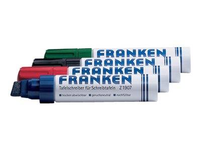 Franken GmbH FRANKEN Jumbo - Marker - für Flipchart - Schwarz, Rot, Blau, Grün - Pigmenttinte - 4-12 mm - breit (Packung mit 4)