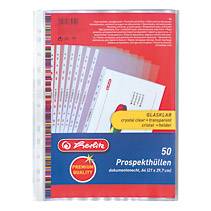 Herlitz 05850508, 210 x 297 mm (A4), Transparent, Polypropylen (PP), Porträt, Oben, 50 Stück(e)