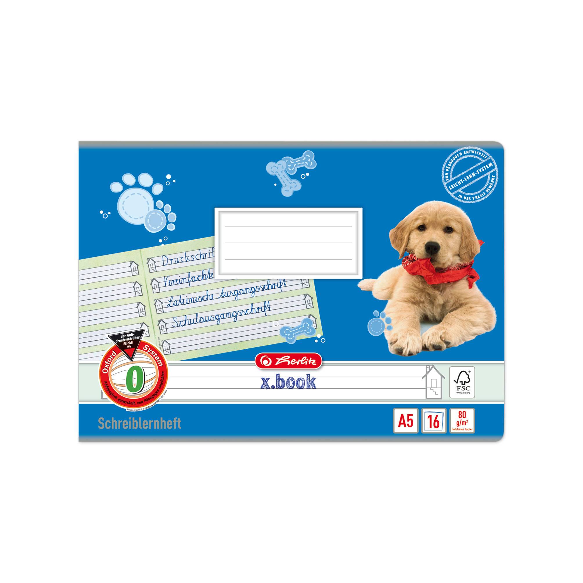 Herlitz x.book, Mehrfarben, 16 Blätter, Liniertes Papier, A5, 80 g/m², Junge/Mädchen