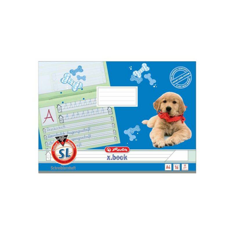 herlitz Schreiblernheft x.book, DIN A4 quer, Lineatur SL