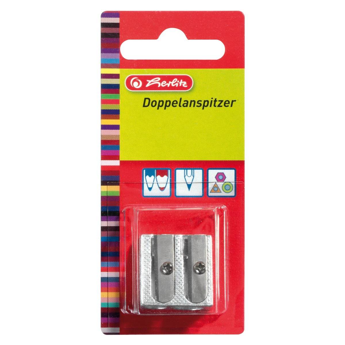 Herlitz - Spitzer - 2 Löcher - Metall - Aluminium