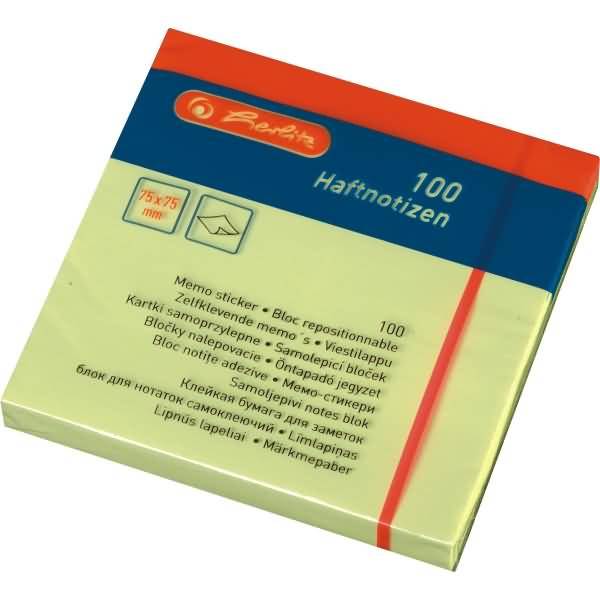 Haftnotizen 75x75mm gelb VE=100 Blatt