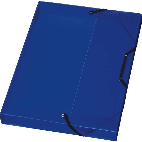 Heftbox A4 blau/transluzent