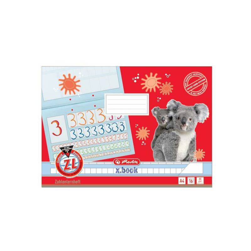 herlitz Zahlenlernheft, x.book, DIN A4 quer, Lineatur ZL