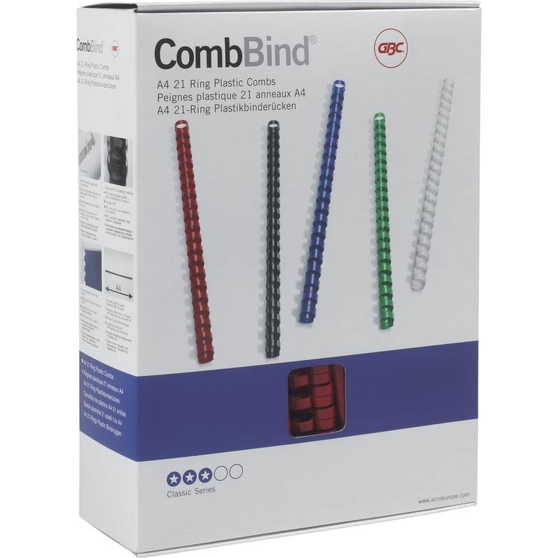 GBC Plastikbinderücken CombBind, DIN A4, 51 mm, weiß