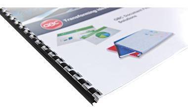 GBC Plastikbinderücken 4028601 DIN A4 19mm schwarz 100 St./Pack.