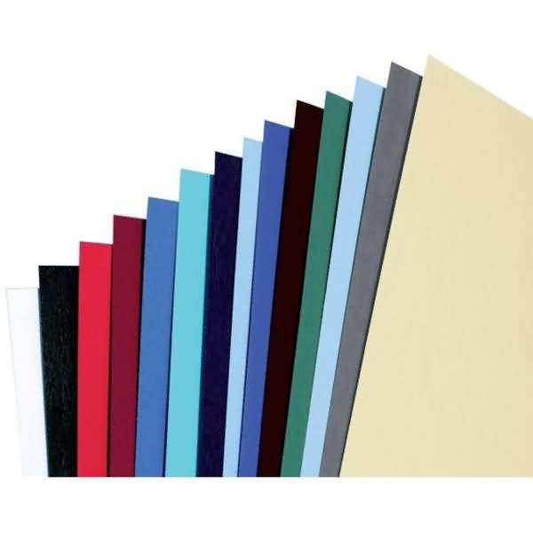 Deckblätter LeatherGrain + HiClear Kombipack 50 Stück weiß