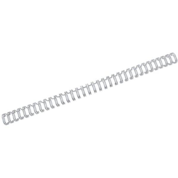 Eine graue Metallspiralfeder, die diagonal auf weißem Hintergrund dargestellt ist.