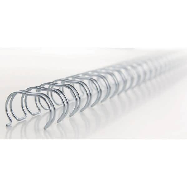Drahtbinderücken 11mm 34 Ringe Teilung 3:1 silber VE=100 Stück