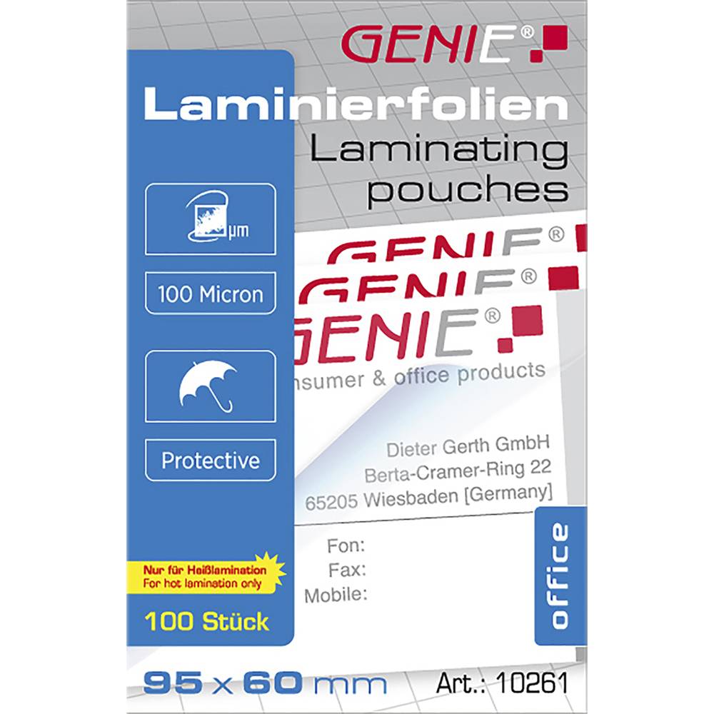 Genie 10261, Transparent, 95 x 60, 90 mm, 60 mm, 10 mm, 132 g