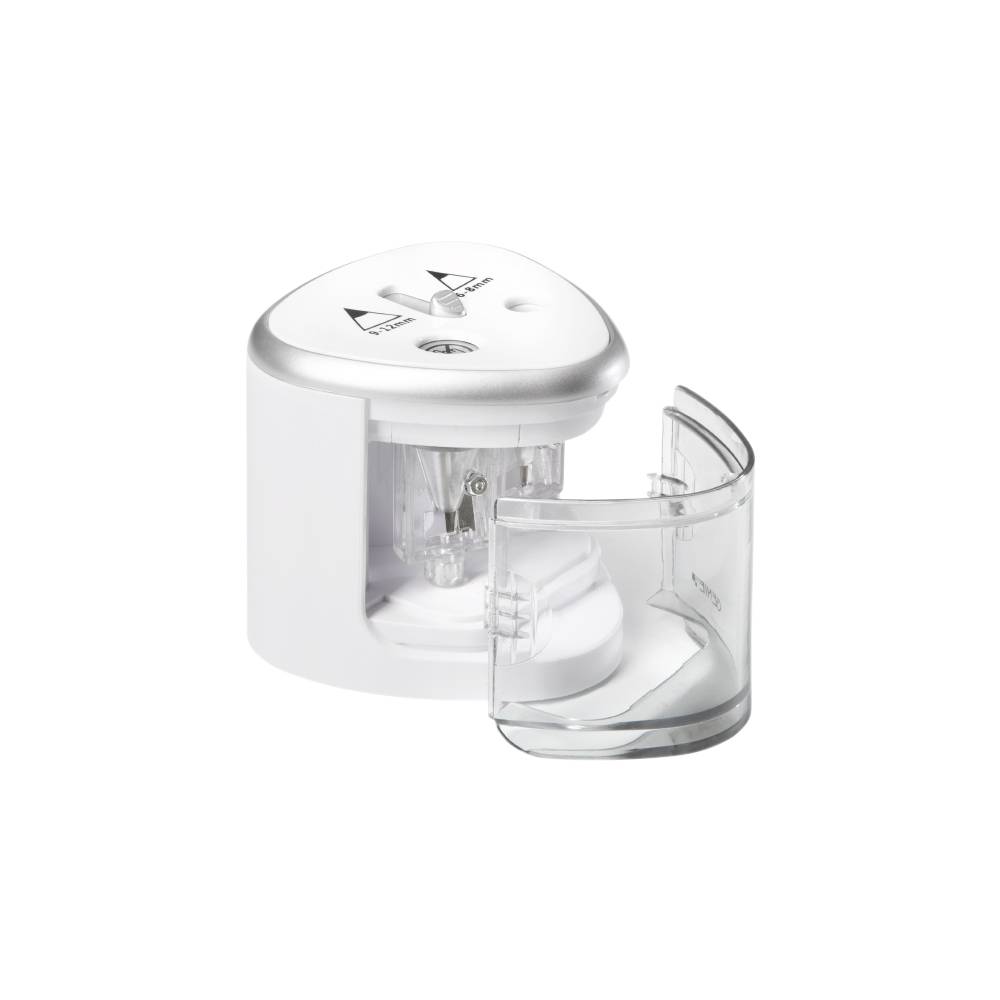 Genie PS 120, Elektrischer Bleistiftspitzer, Transparent, Weiß, 1,2 cm, 9 mm, 91 mm, 89 mm