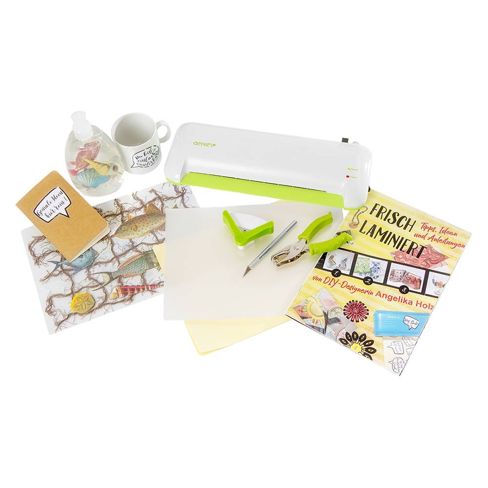 Genie 12638, Heisslaminator, 3 min, 400 mm/min, A4, Grün, Weiß, 380 mm