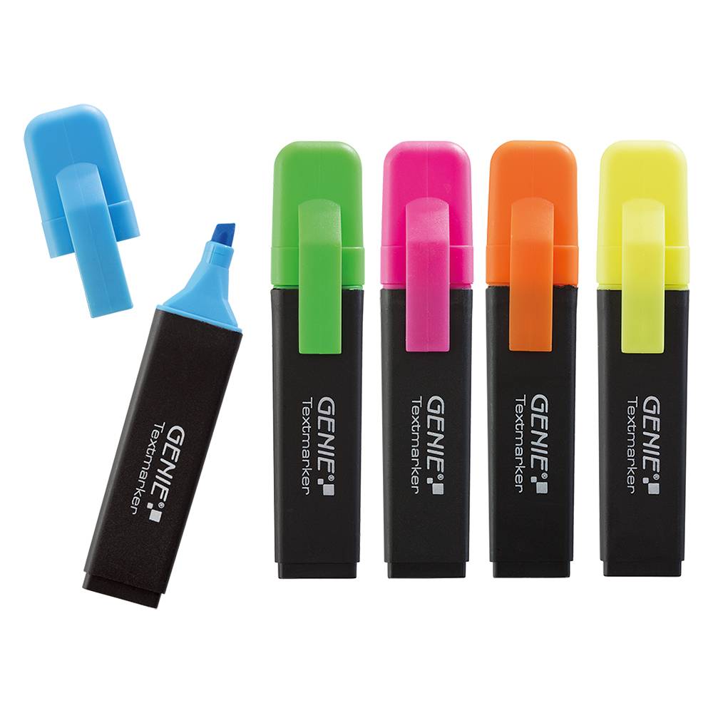 Genie 40022, 5 Stück(e), Blau, Grün, Orange, Pink, Gelb, Meißel, Mehrfarbig, Polypropylen (PP), 1 mm
