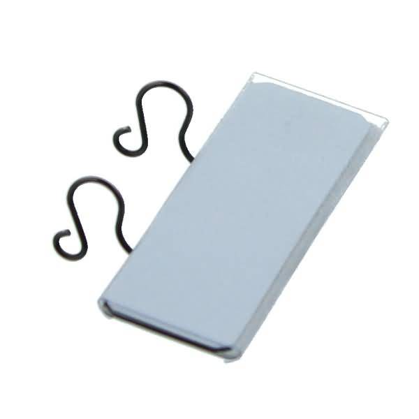 Beschriftungsschildchen 121 für Briefkörbe und Tablare BxH 68x20mm verzinkt