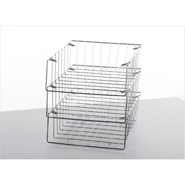 Briefablage-Set Langformat Set 1 3 Körbe B4 chrom