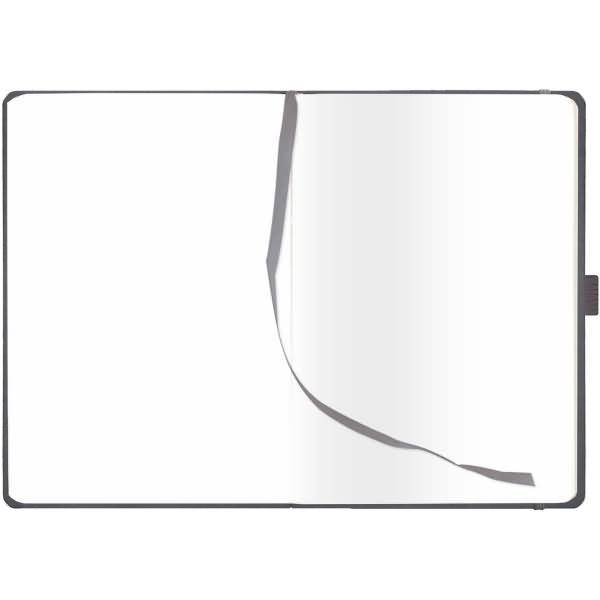 Notizbuch 13x21m 80 Blatt blanko grau
