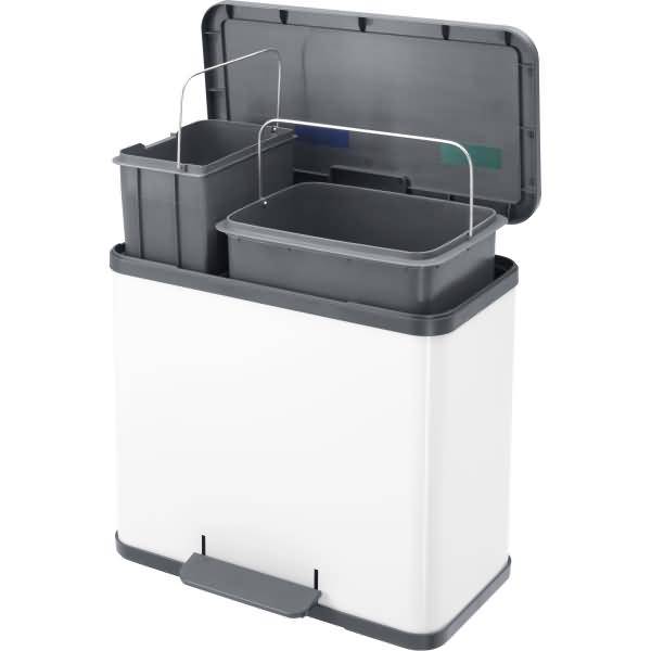 Tret-Abfalltrenner ProfiLine Solid Öko duo L 17+9 Liter weiß