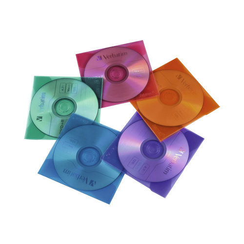 Hama - CD-/DVD-Hülle - Blau, Rot, grün, orange, violett (Packung mit 50)