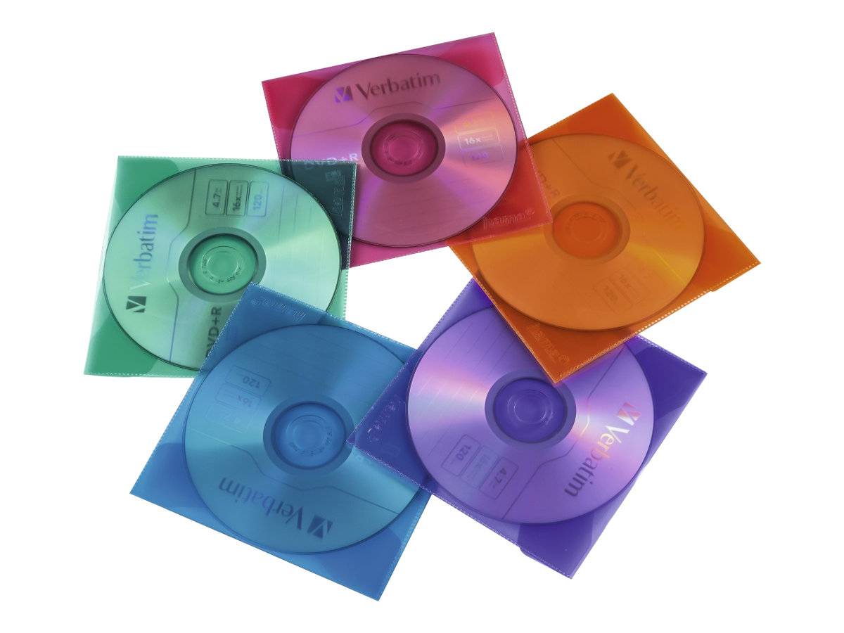 Hama - CD-/DVD-Hülle - Blau, Rot, grün, orange, violett (Packung mit 50)