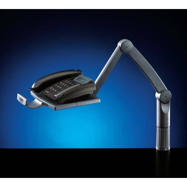 Telefonschwenkarm mit Tragplatte 26x35,9cm schwarz