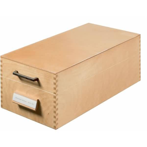 Karteikasten A6 quer Holz für 1000-1500 Karten